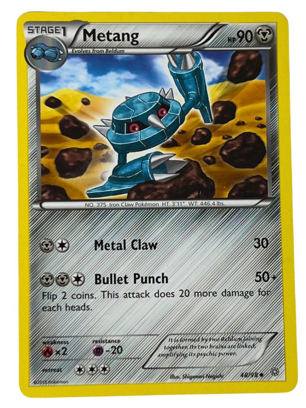 Pokemon Card • Metang 48/98 • Uncommon • Normal • Ancient Origins